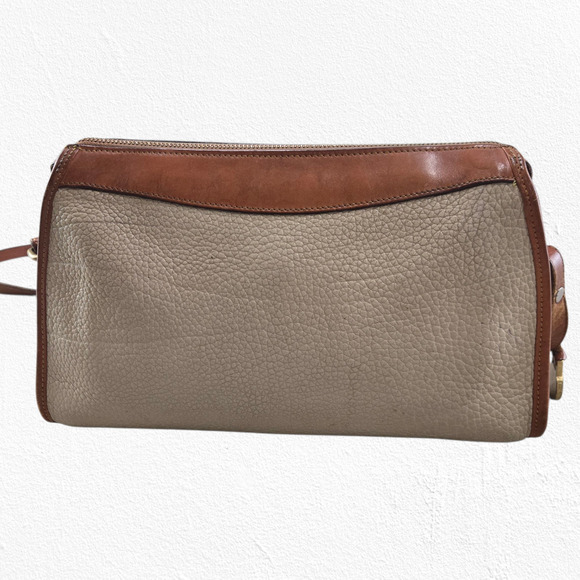 80s Vintage Dooney and Bourke Pebbled Leather USA Made All Weather Satchel Purse - Picture 7 of 16